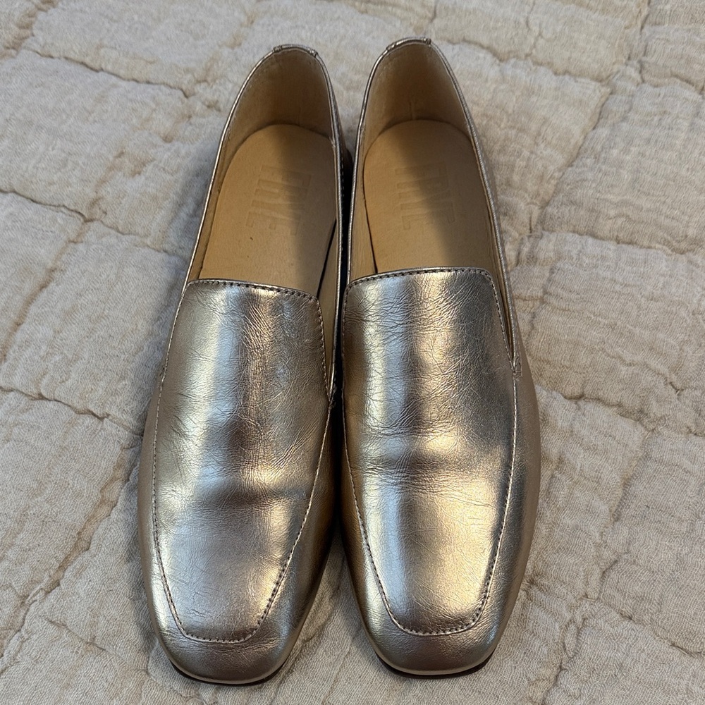 FRYE Women’s Gold Metallic Loafers